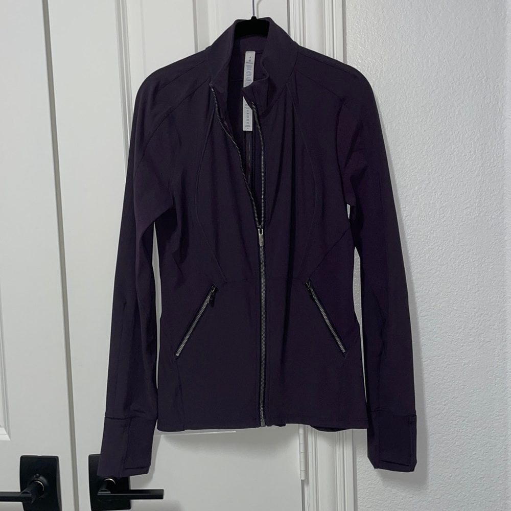 Lululemon long sleeve full zip running jacket - Dark Plum Purple